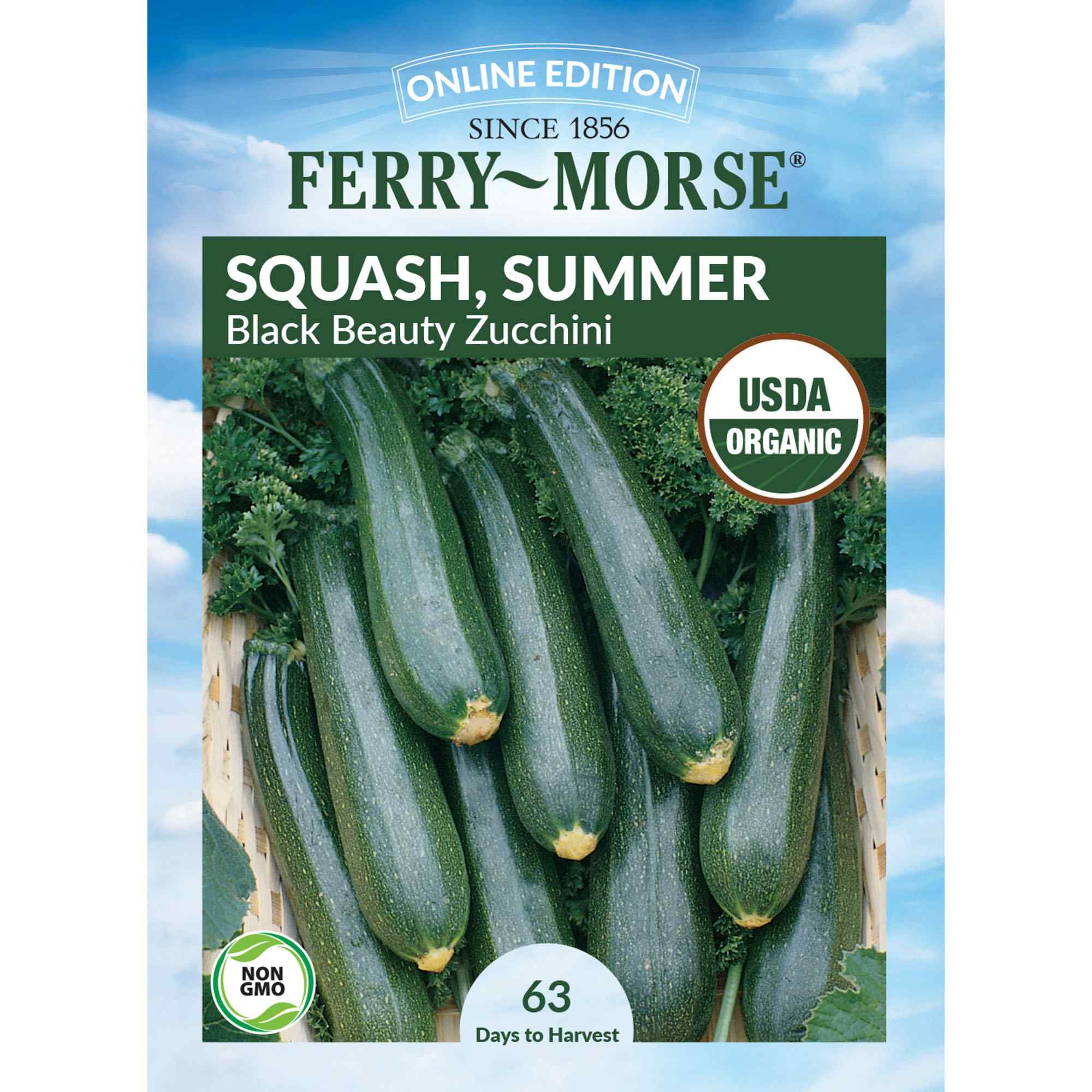 Ferry-Morse squash black beauty zucchini seed packet